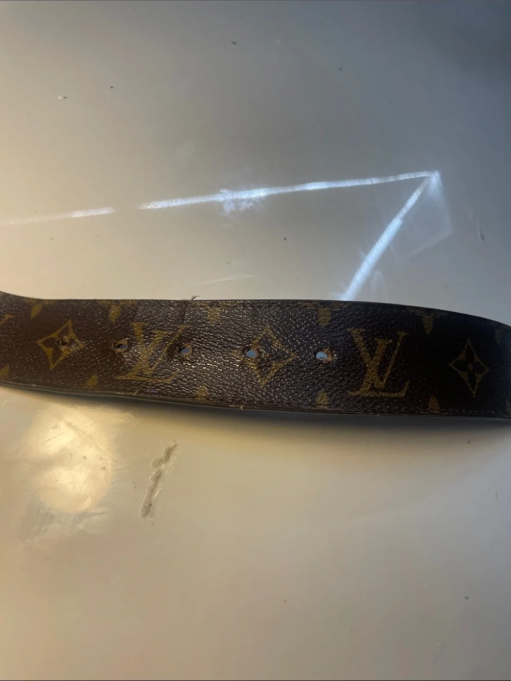 Louis Vuitton Monogram Wall Strap in Black and Brown leather men’s
